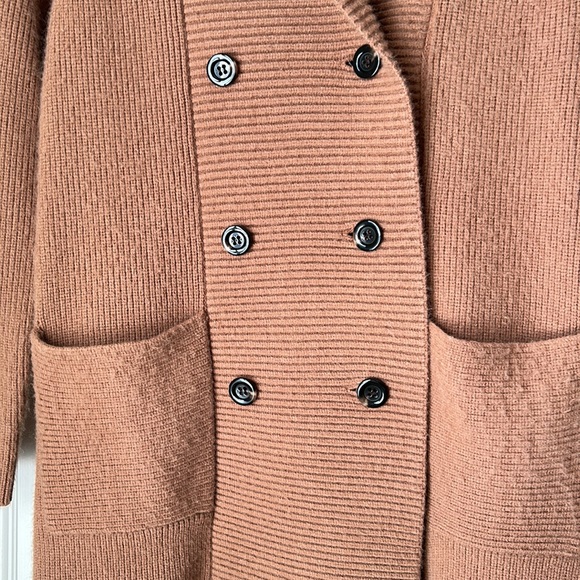 Ann Taylor double breasted coatigan in toffee nut - Picture 4 of 5